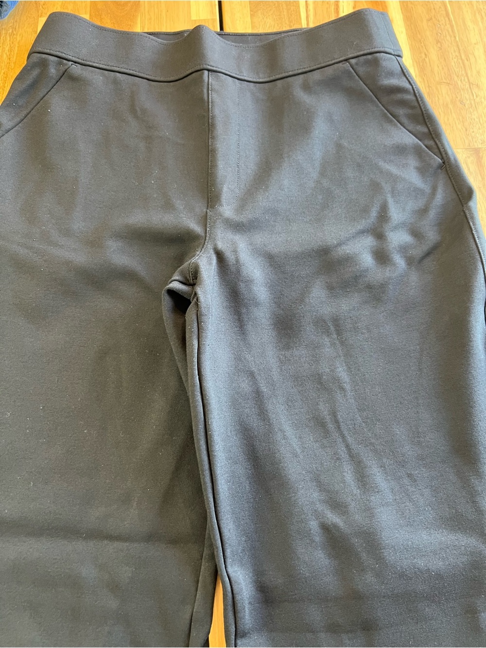 Splendid Black Wide Leg Ponte Knit Pull-On Pants Women’s Large - Picture 2 of 7
